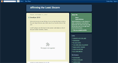 Desktop Screenshot of affirmingtheleastsincere.blogspot.com