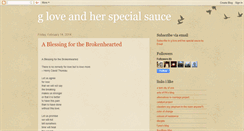 Desktop Screenshot of gloveandherspecialsauce.blogspot.com