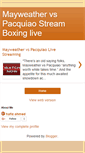 Mobile Screenshot of mayweathervspacquiaoliveboxing05.blogspot.com