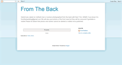 Desktop Screenshot of fromthebackblog.blogspot.com