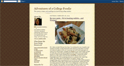 Desktop Screenshot of adventuresofacollegefoodie.blogspot.com