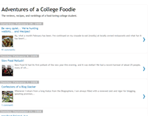 Tablet Screenshot of adventuresofacollegefoodie.blogspot.com