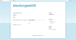 Desktop Screenshot of electiongeek08.blogspot.com