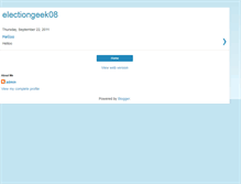 Tablet Screenshot of electiongeek08.blogspot.com