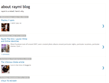 Tablet Screenshot of aboutraymi.blogspot.com