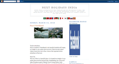 Desktop Screenshot of nextholidaysindia.blogspot.com