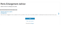 Tablet Screenshot of penis-enlargement-advice.blogspot.com