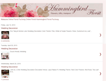 Tablet Screenshot of hummingbirdflorist.blogspot.com