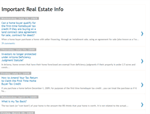 Tablet Screenshot of importantrealestateinfo.blogspot.com