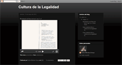 Desktop Screenshot of culturadelalegalidadpolicianacional.blogspot.com