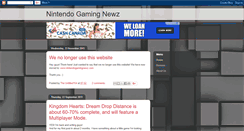 Desktop Screenshot of nintendogamingnewz.blogspot.com