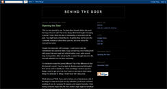 Desktop Screenshot of behinddoors.blogspot.com