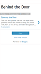 Mobile Screenshot of behinddoors.blogspot.com