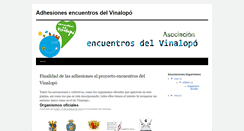 Desktop Screenshot of adhesionesencuentrovinalopo.blogspot.com