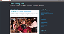 Desktop Screenshot of defsecurityjam.blogspot.com