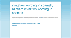 Desktop Screenshot of invitationwordinginspanish.blogspot.com