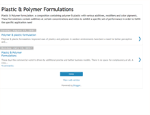 Tablet Screenshot of plastic-polymer-formulations.blogspot.com