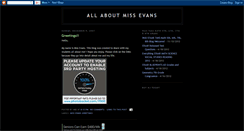 Desktop Screenshot of aboutmissevans.blogspot.com