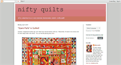Desktop Screenshot of niftyquilts.blogspot.com