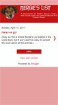 Mobile Screenshot of bergieslist.blogspot.com