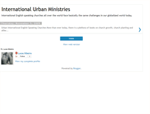 Tablet Screenshot of internationalurbanministries.blogspot.com