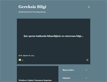 Tablet Screenshot of gereksizbilgi.blogspot.com