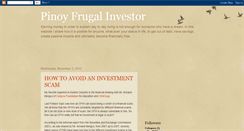 Desktop Screenshot of pinoyfrugalinvestor.blogspot.com