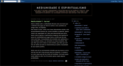 Desktop Screenshot of mediunidadeeespiritualismo.blogspot.com