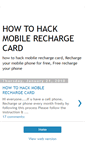 Mobile Screenshot of hackrechargecard.blogspot.com