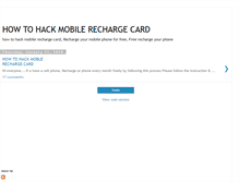 Tablet Screenshot of hackrechargecard.blogspot.com