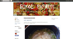 Desktop Screenshot of bikol-express.blogspot.com