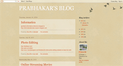 Desktop Screenshot of cprabhakar.blogspot.com