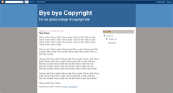 Desktop Screenshot of byebyecopyright.blogspot.com