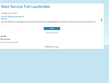 Tablet Screenshot of maid-service-fort-lauderdale.blogspot.com