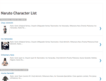 Tablet Screenshot of narutocharacterlist.blogspot.com