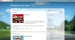 Desktop Screenshot of malaysiayouthsays.blogspot.com