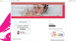 Desktop Screenshot of commonsenseskincareprompt.blogspot.com