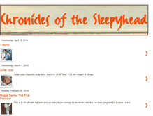 Tablet Screenshot of chroniclesofthesleepyhead.blogspot.com