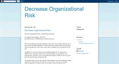 Desktop Screenshot of decreaseorganizationalrisk.blogspot.com