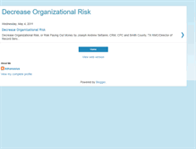 Tablet Screenshot of decreaseorganizationalrisk.blogspot.com