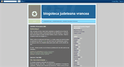 Desktop Screenshot of blogotecajudeteanavrancea.blogspot.com