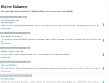 Tablet Screenshot of kleine-kolumne.blogspot.com