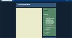 Desktop Screenshot of homeopathy-book.blogspot.com