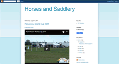 Desktop Screenshot of horsesandsadddlery.blogspot.com