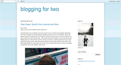 Desktop Screenshot of bloggingfortwo.blogspot.com