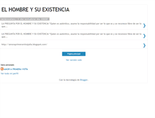 Tablet Screenshot of elhombreysuexistencia.blogspot.com