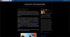 Desktop Screenshot of fashionexplorations.blogspot.com