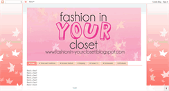 Desktop Screenshot of fashionin-yourcloset.blogspot.com