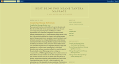 Desktop Screenshot of miami-tantra-massage.blogspot.com