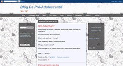 Desktop Screenshot of blogdapreadolescente.blogspot.com